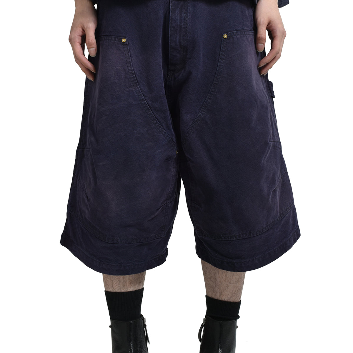 WILLY CHAVARRIA SS25 STOCKTON DOUBLE KNEE SHORT / PEACOAT - NUBIAN