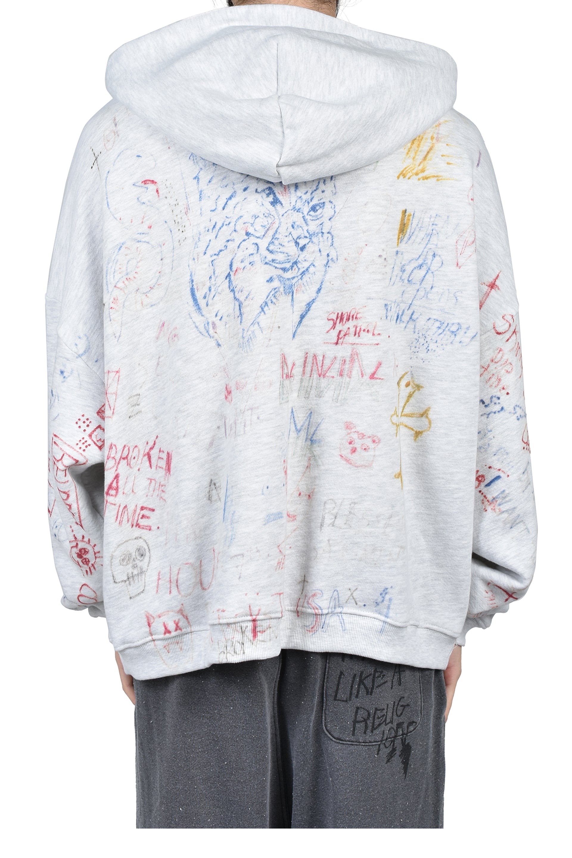 JOSHUA TREE DOUBLE ZIP HOODED SWEATSHIRT / CRM / MULTI