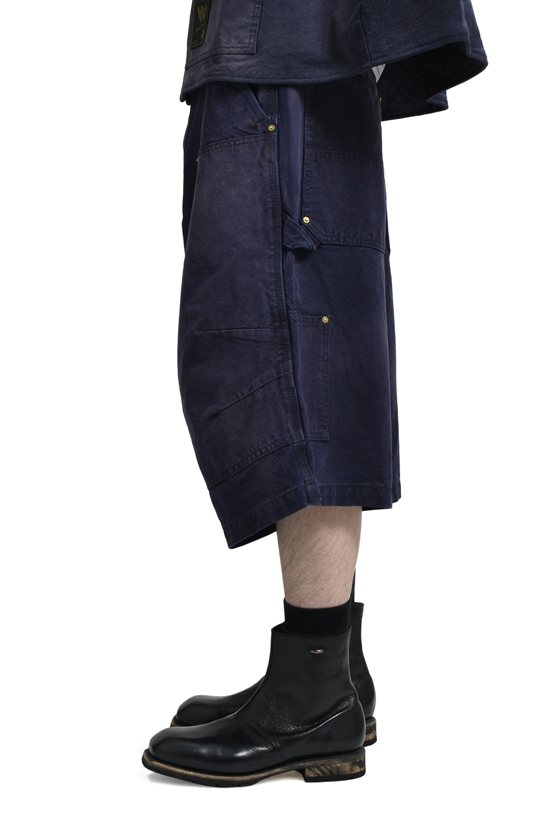 WILLY CHAVARRIA SS25 STOCKTON DOUBLE KNEE SHORT / PEACOAT - NUBIAN