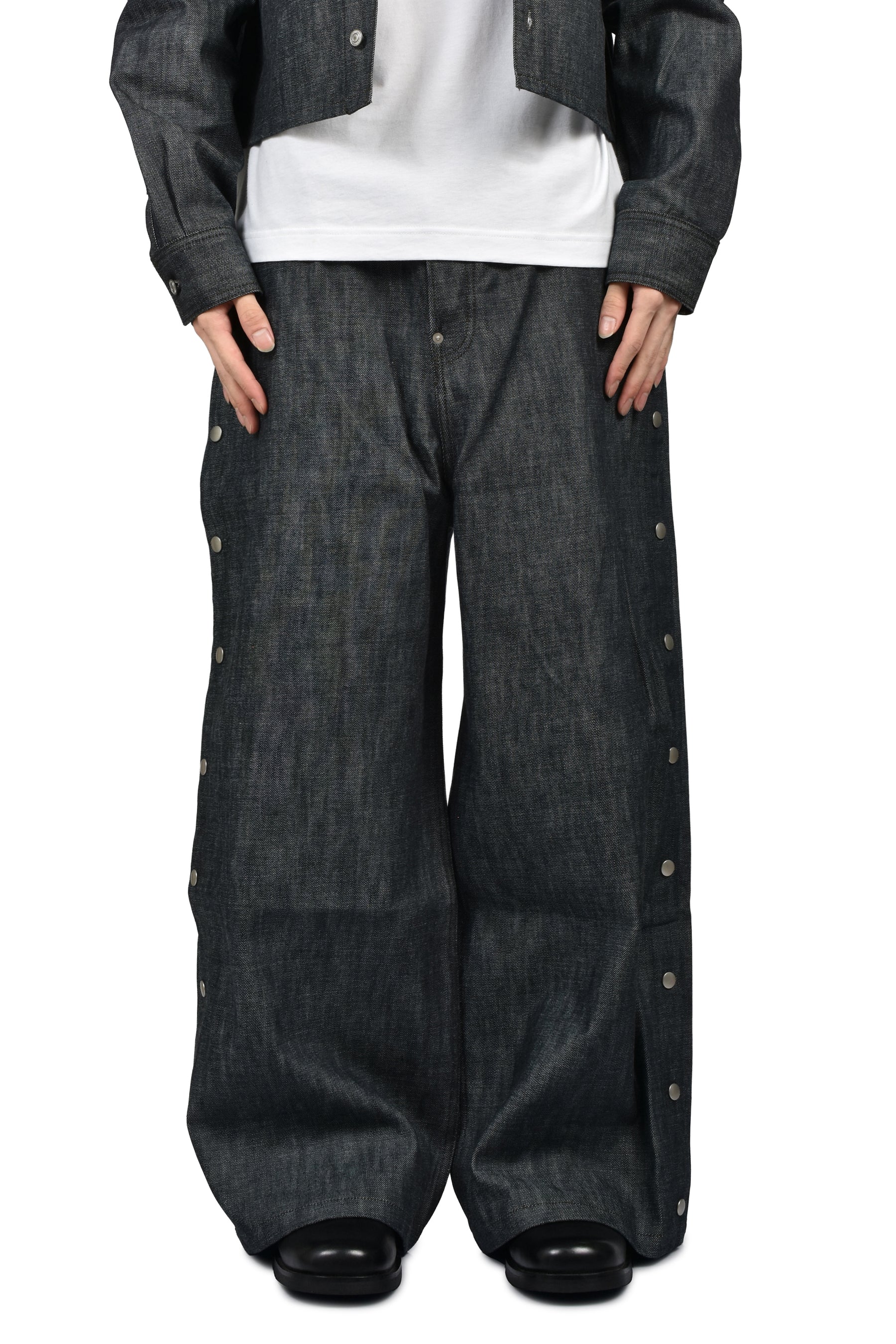 RH SUPER BAGGY SIDE SNAP JEAN / RAW IND