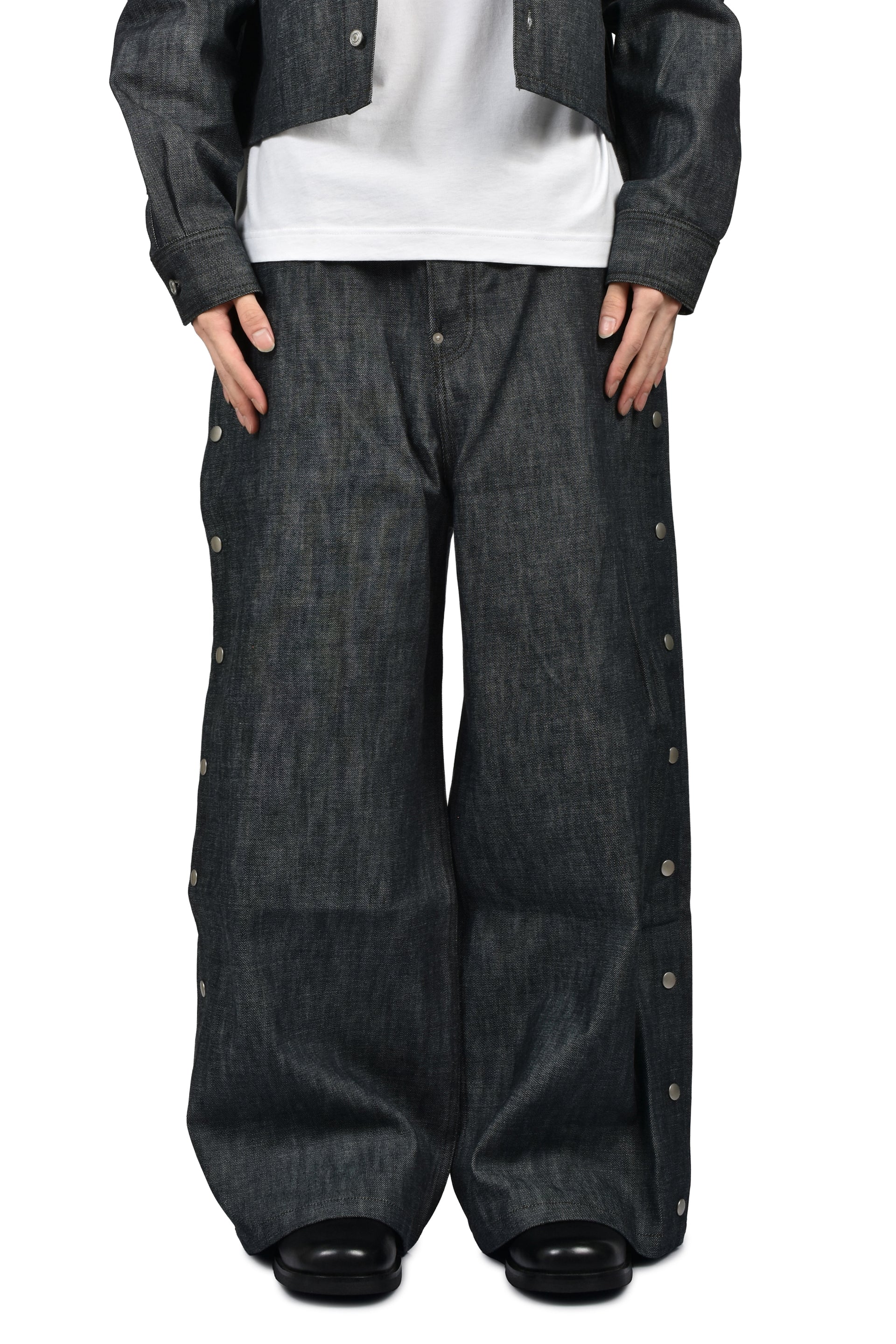 RH SUPER BAGGY SIDE SNAP JEAN / RAW IND