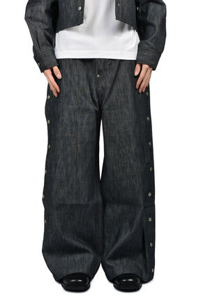 RH SUPER BAGGY SIDE SNAP JEAN / RAW IND