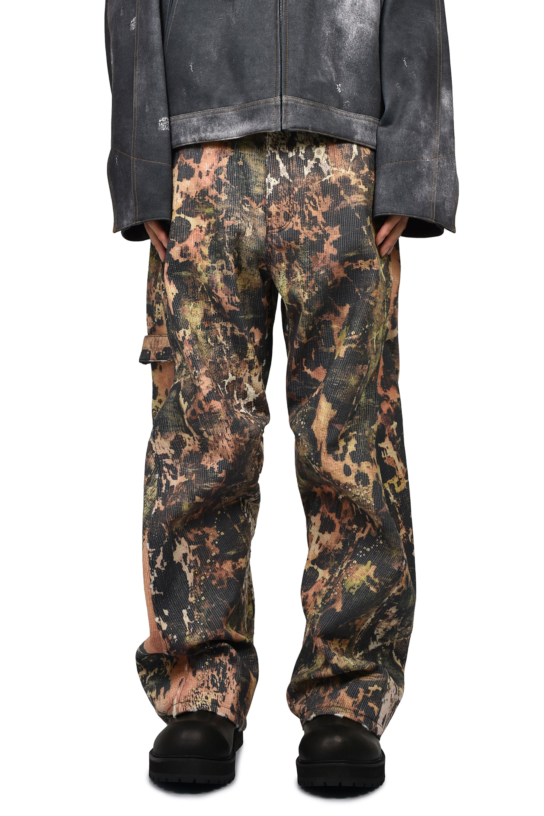 MIX MENS ALL-OVER PRINT CURVED PANTS / MIX