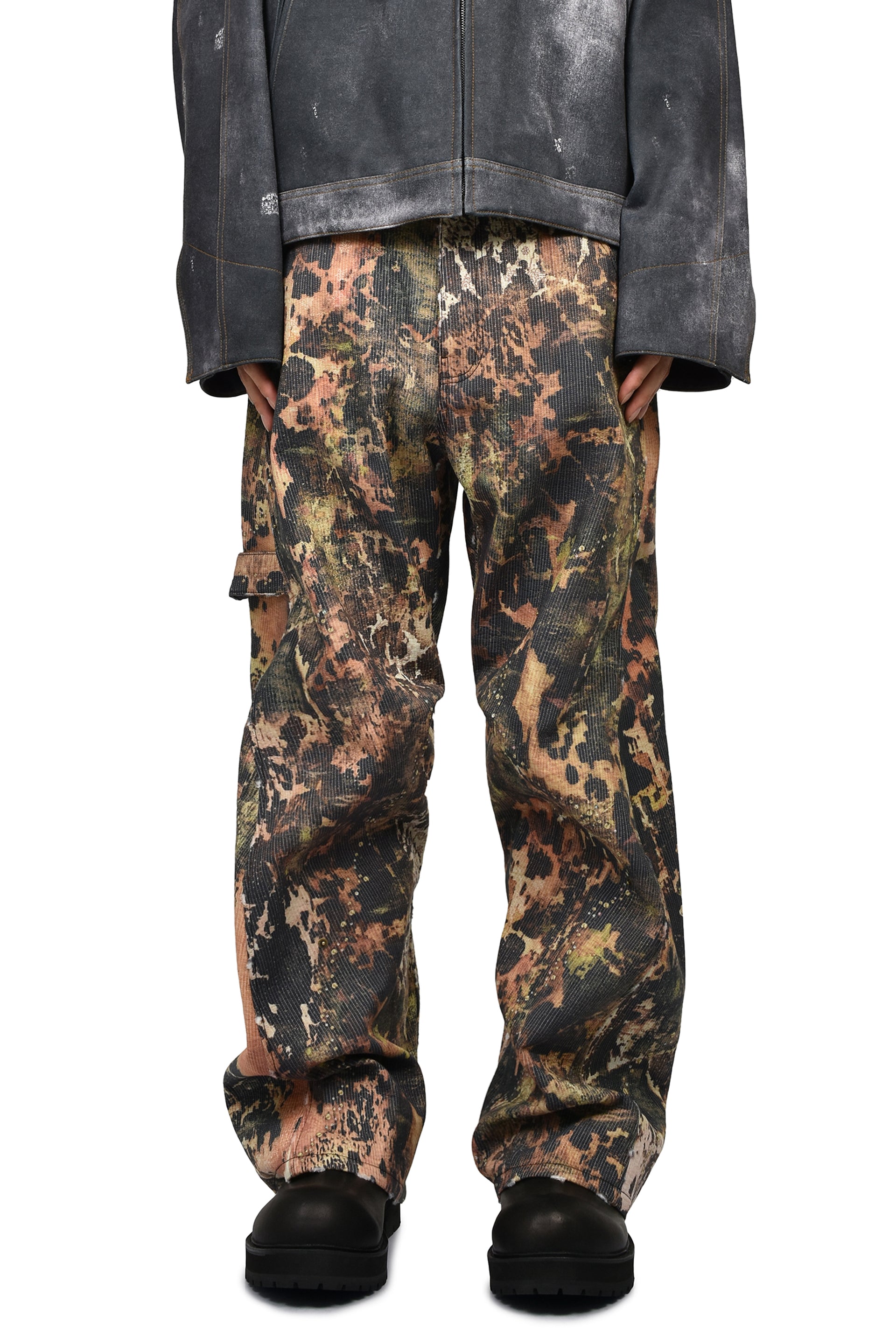 MIX MENS ALL-OVER PRINT CURVED PANTS / MIX