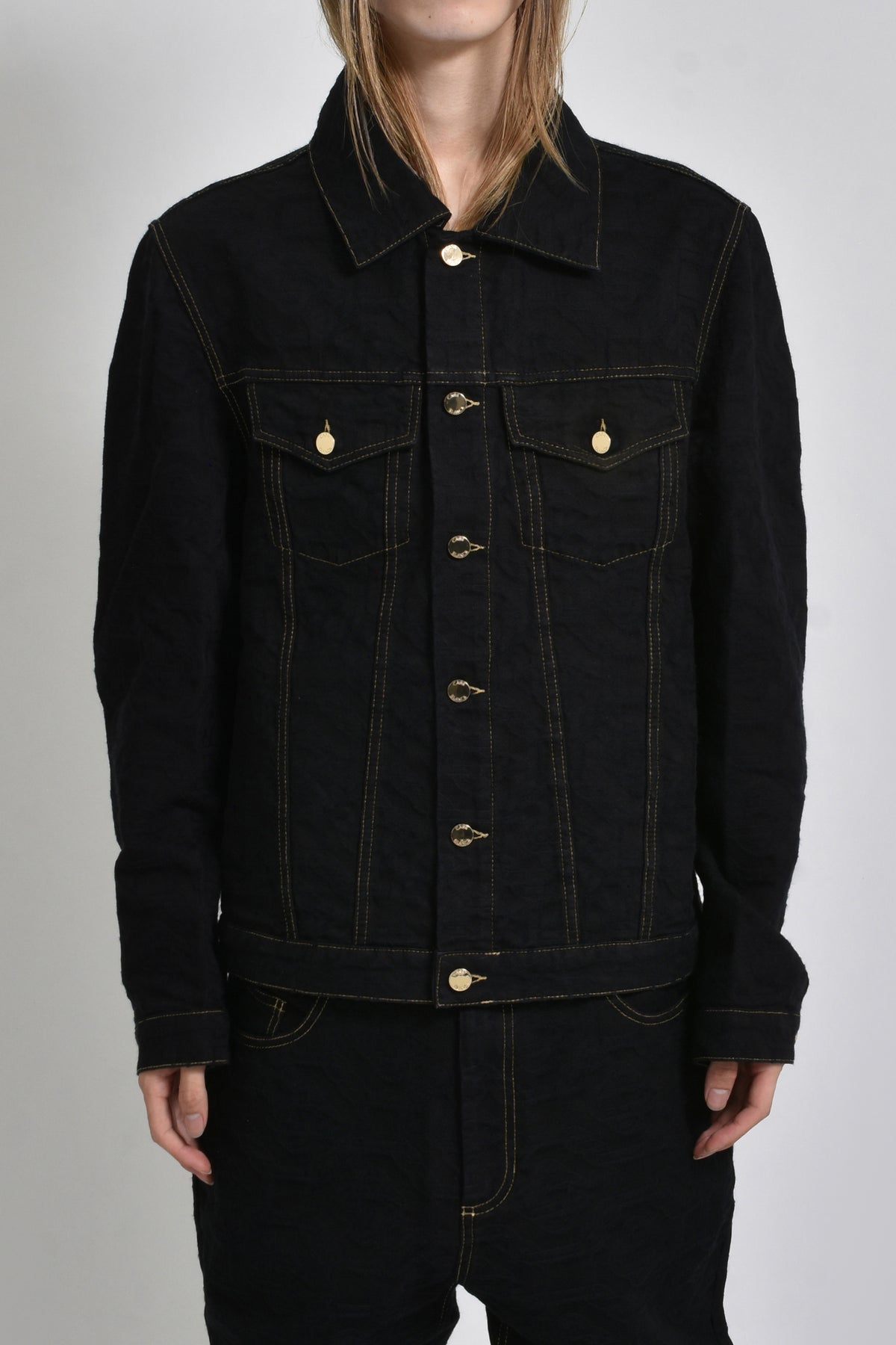 JACQUARD DENIM JACKET / BLK MONOGRAM