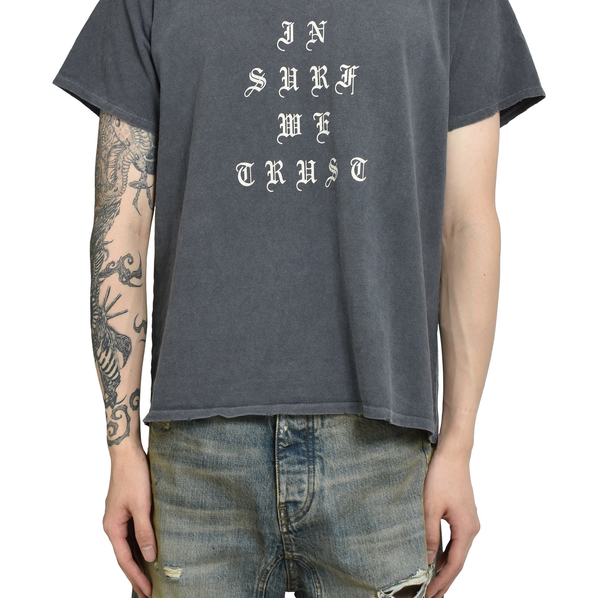 JUN/NAKAYAMA ジュン ナカヤマ FW25 I.S.W.T T-SHIRTS / BLK - NUBIAN