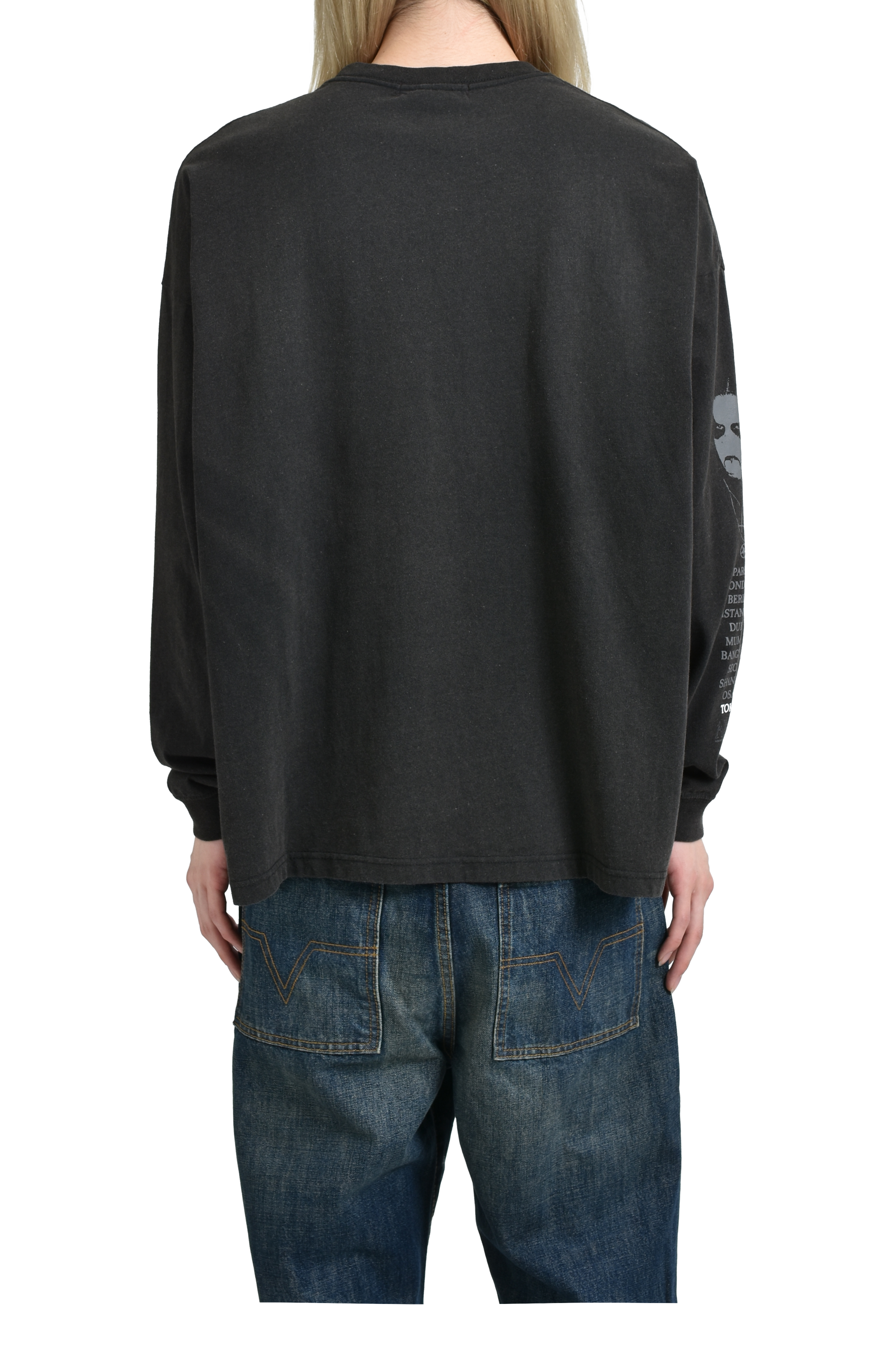 ALICE HOLLYWOOD ALICIDE METAL LS T-SHIRT / BLK