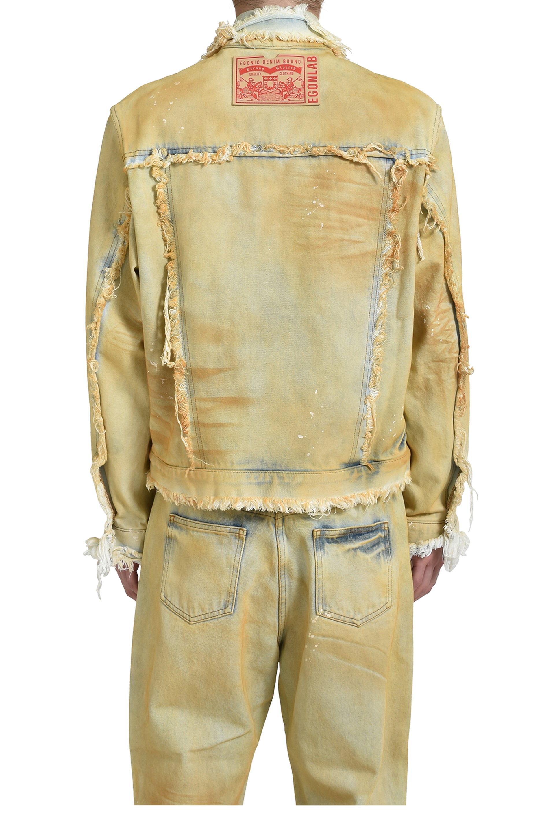 EGONlab RAW EDGES DENIM JACKET / YEL DIRTY