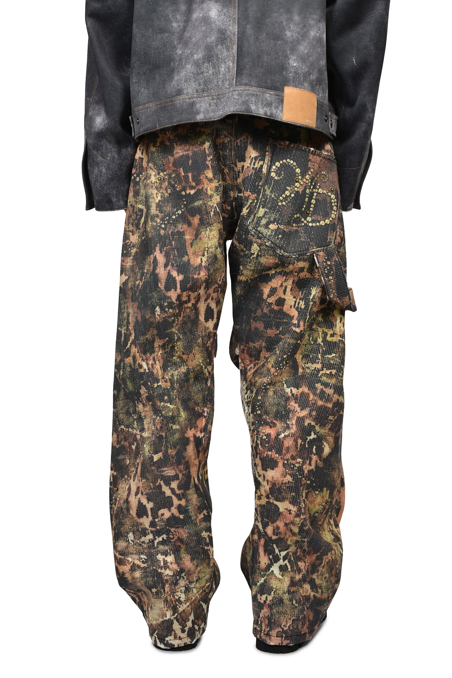 MIX MENS ALL-OVER PRINT CURVED PANTS / MIX