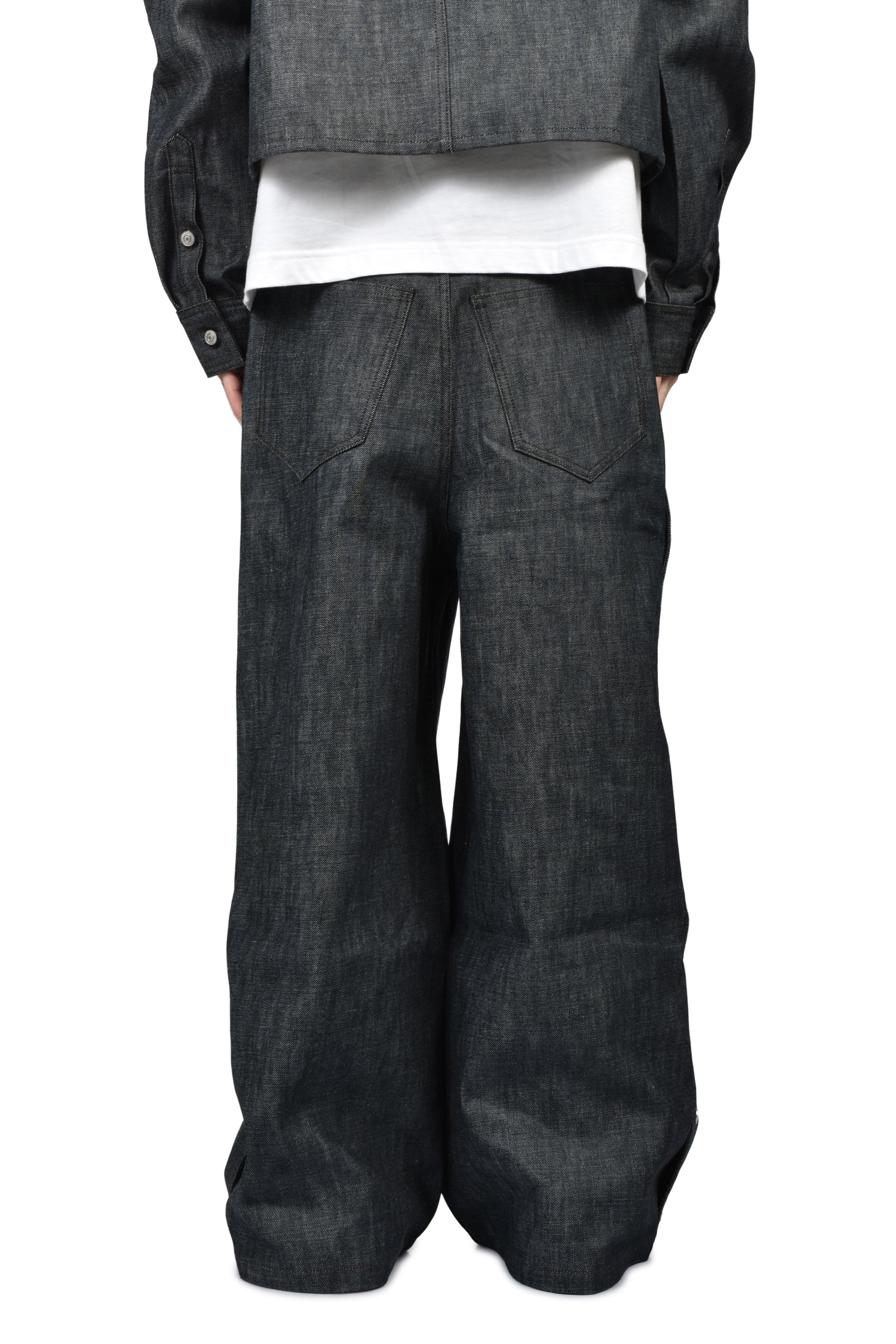 RH SUPER BAGGY SIDE SNAP JEAN / RAW IND