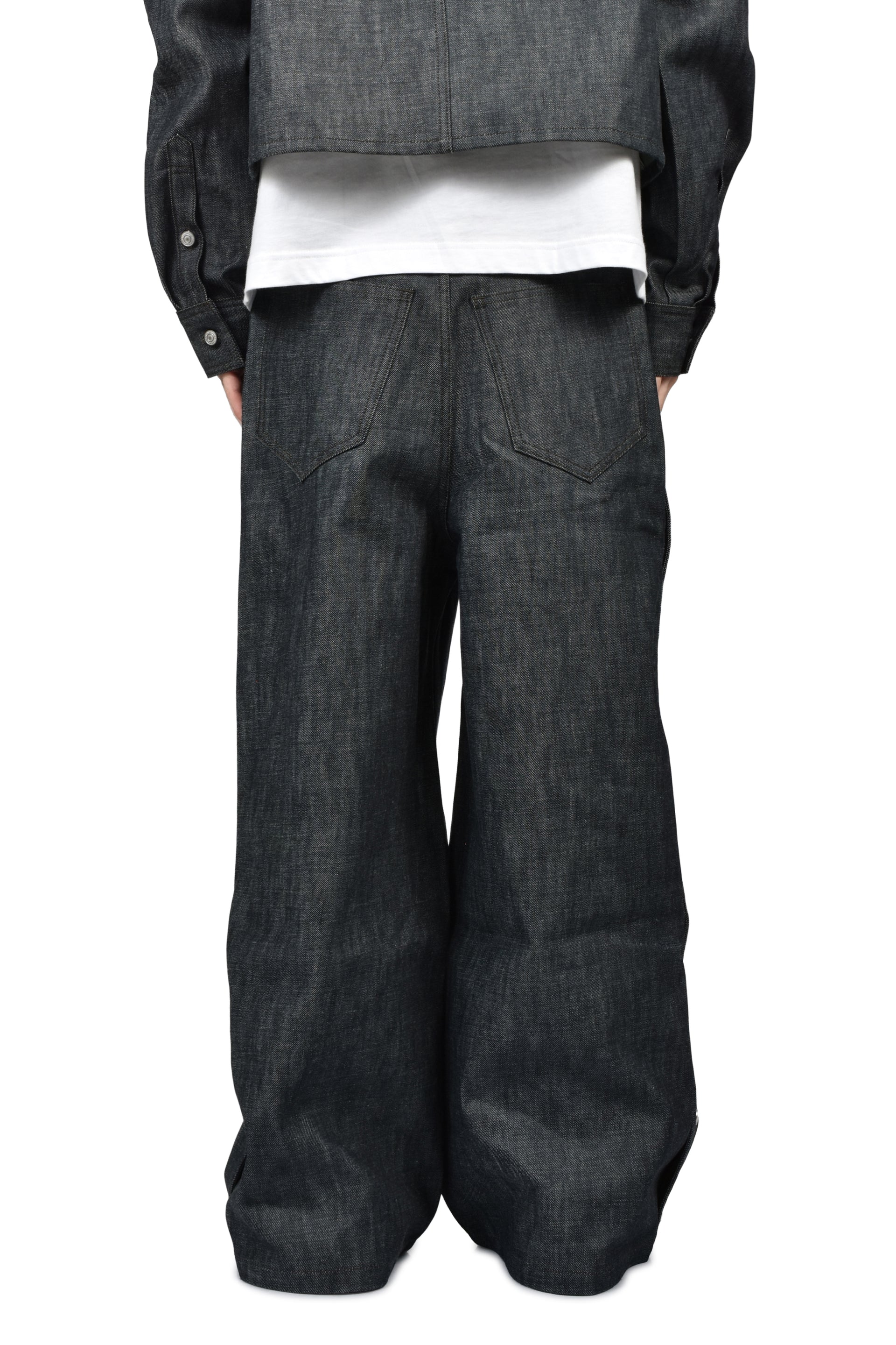 RH SUPER BAGGY SIDE SNAP JEAN / RAW IND