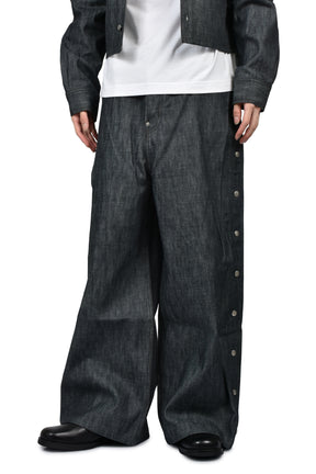 RH SUPER BAGGY SIDE SNAP JEAN / RAW IND