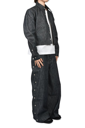 RH SUPER BAGGY SIDE SNAP JEAN / RAW IND