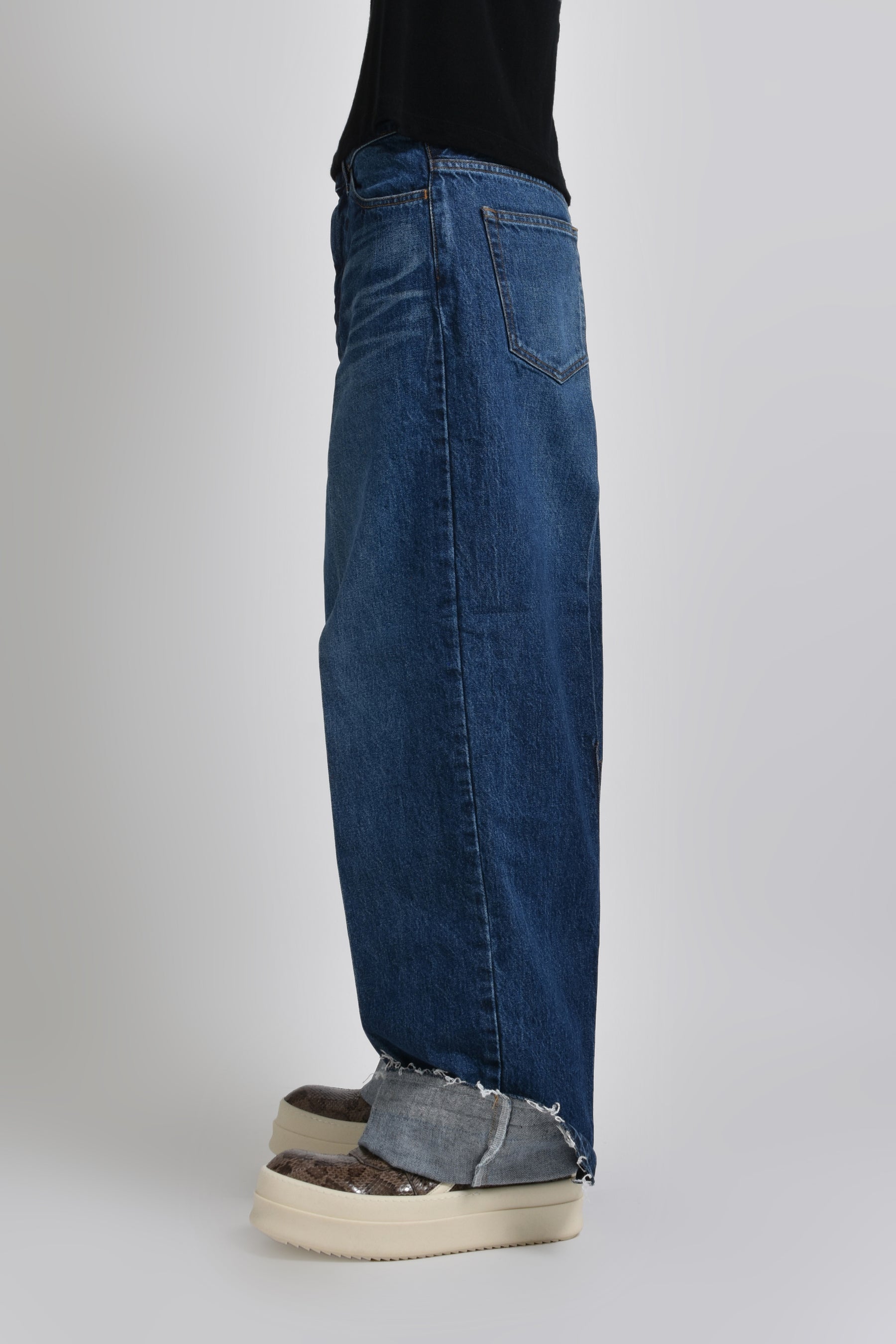 WIDE DENIM PANTS / BLU