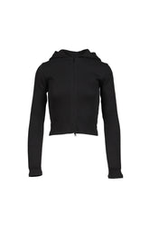 G CLASSIC ESSENTIAL RIB ZIP-UP / BLK