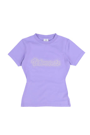 BLING LOGO FITTED T-SHIRT / LILAC