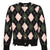 DIAMOND SCRAPED CARDIGAN / PEACH