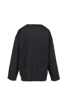 CREWNECK L/S TEE / BLK