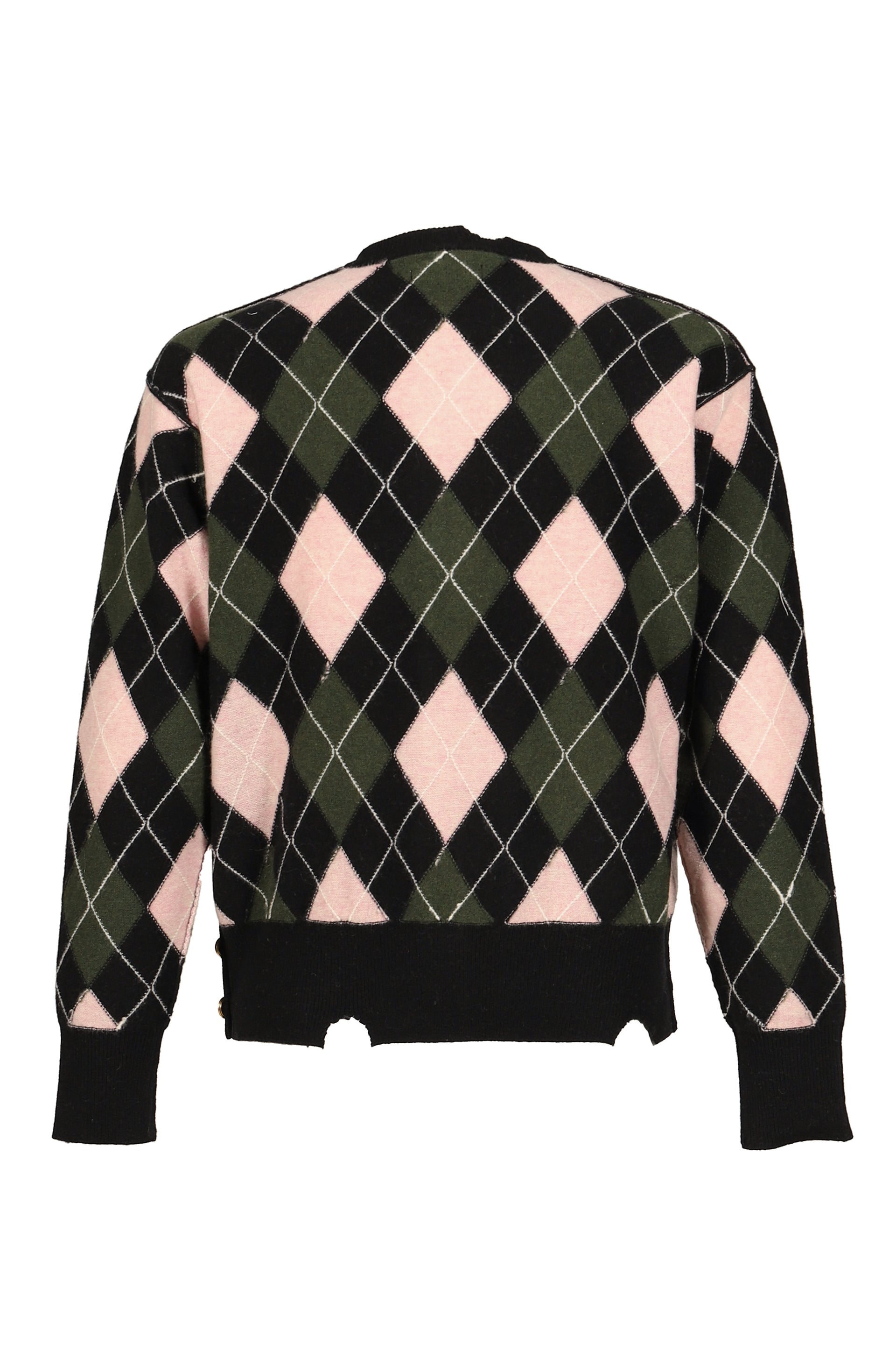 DIAMOND SCRAPED CARDIGAN / PEACH