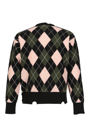 DIAMOND SCRAPED CARDIGAN / PEACH