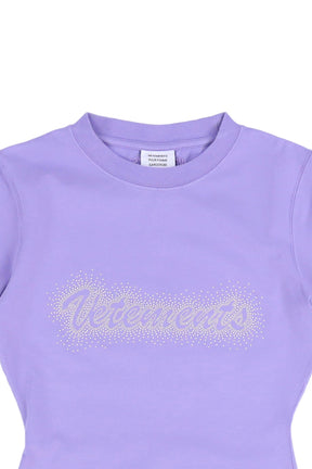 BLING LOGO FITTED T-SHIRT / LILAC