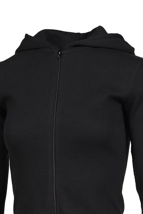 G CLASSIC ESSENTIAL RIB ZIP-UP / BLK