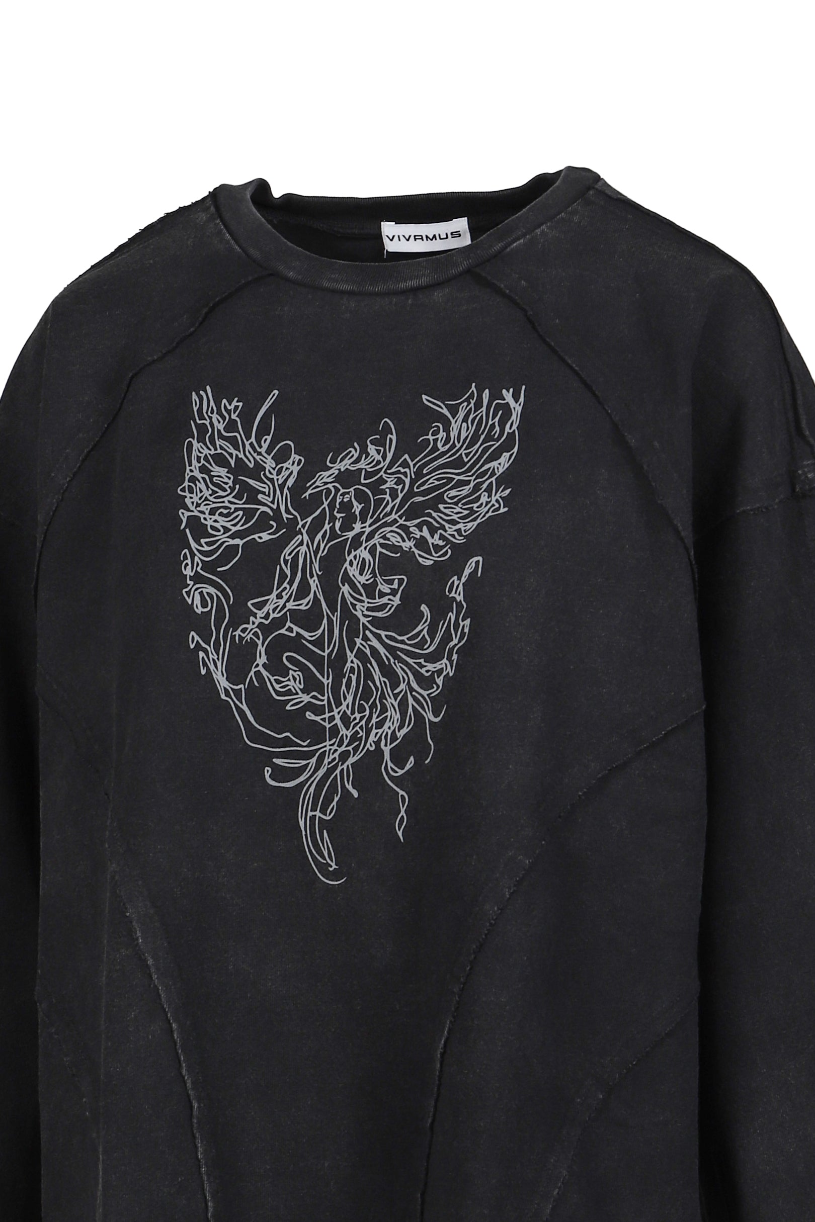 CREWNECK L/S TEE / BLK