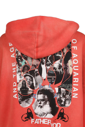 SOURCE FAMILY HOODED SWEATSHIRT / RED