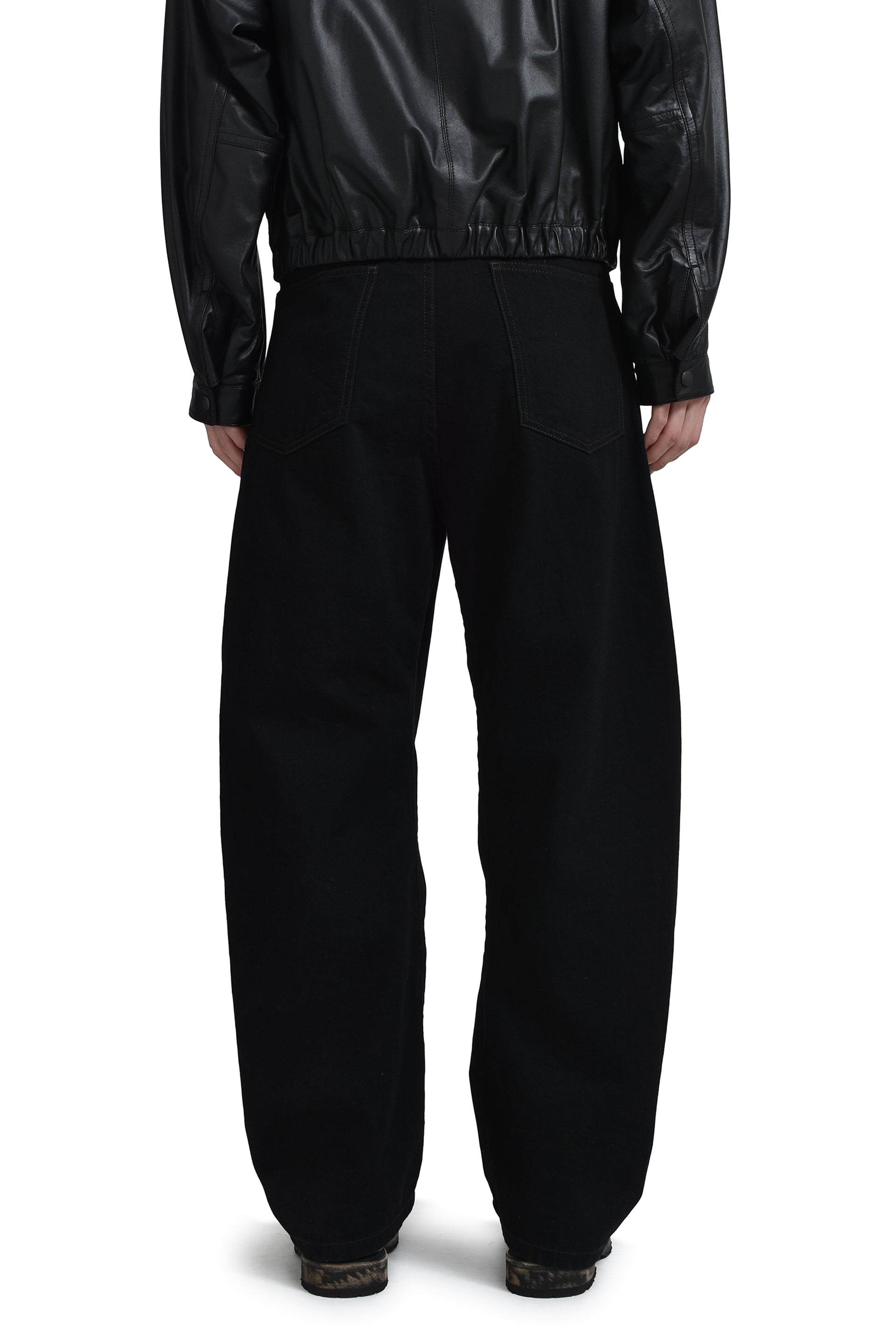 LEMAIRE TWISTED BELTED PANTS / BLK