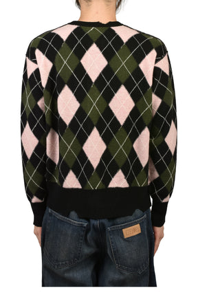 DIAMOND SCRAPED CARDIGAN / PEACH