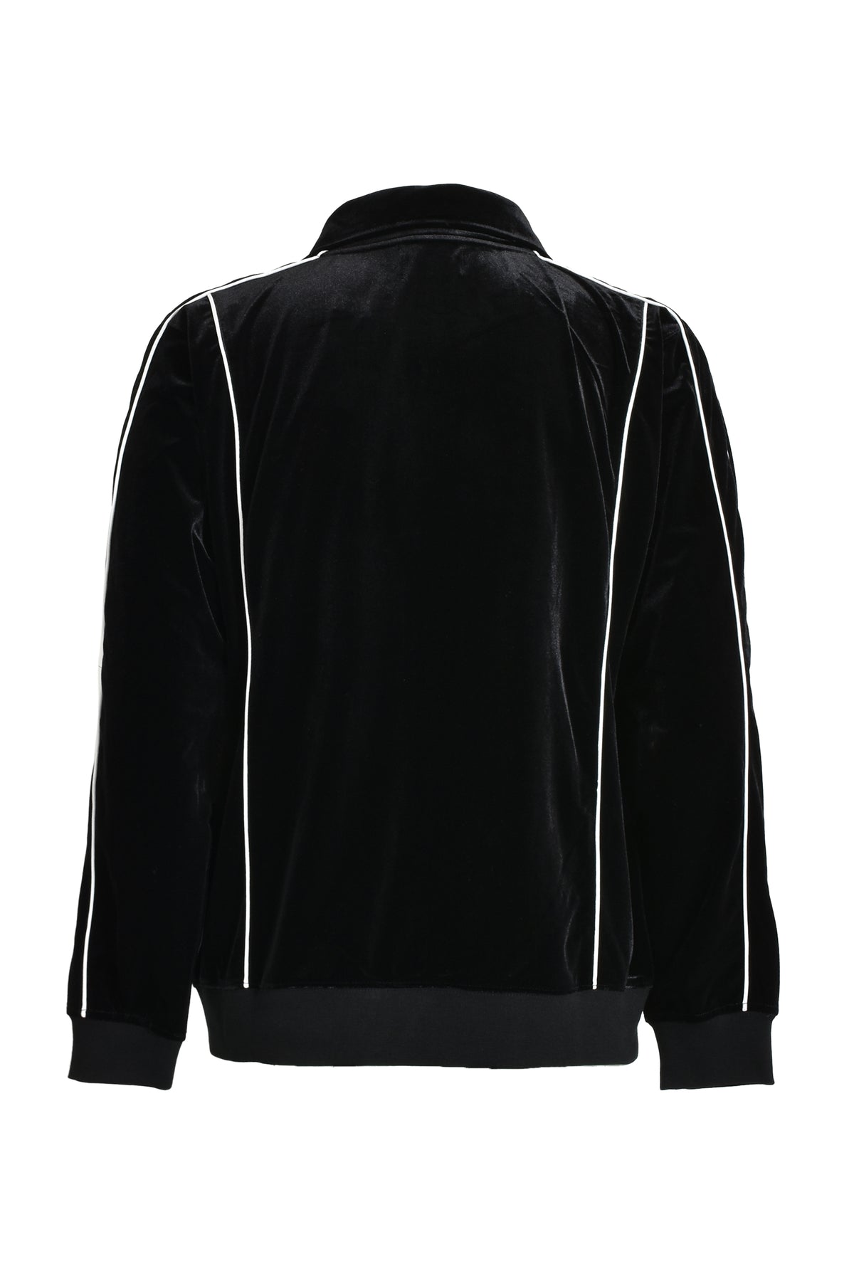 VELOUR EMBROIDERY TRACK JACKET / BLK