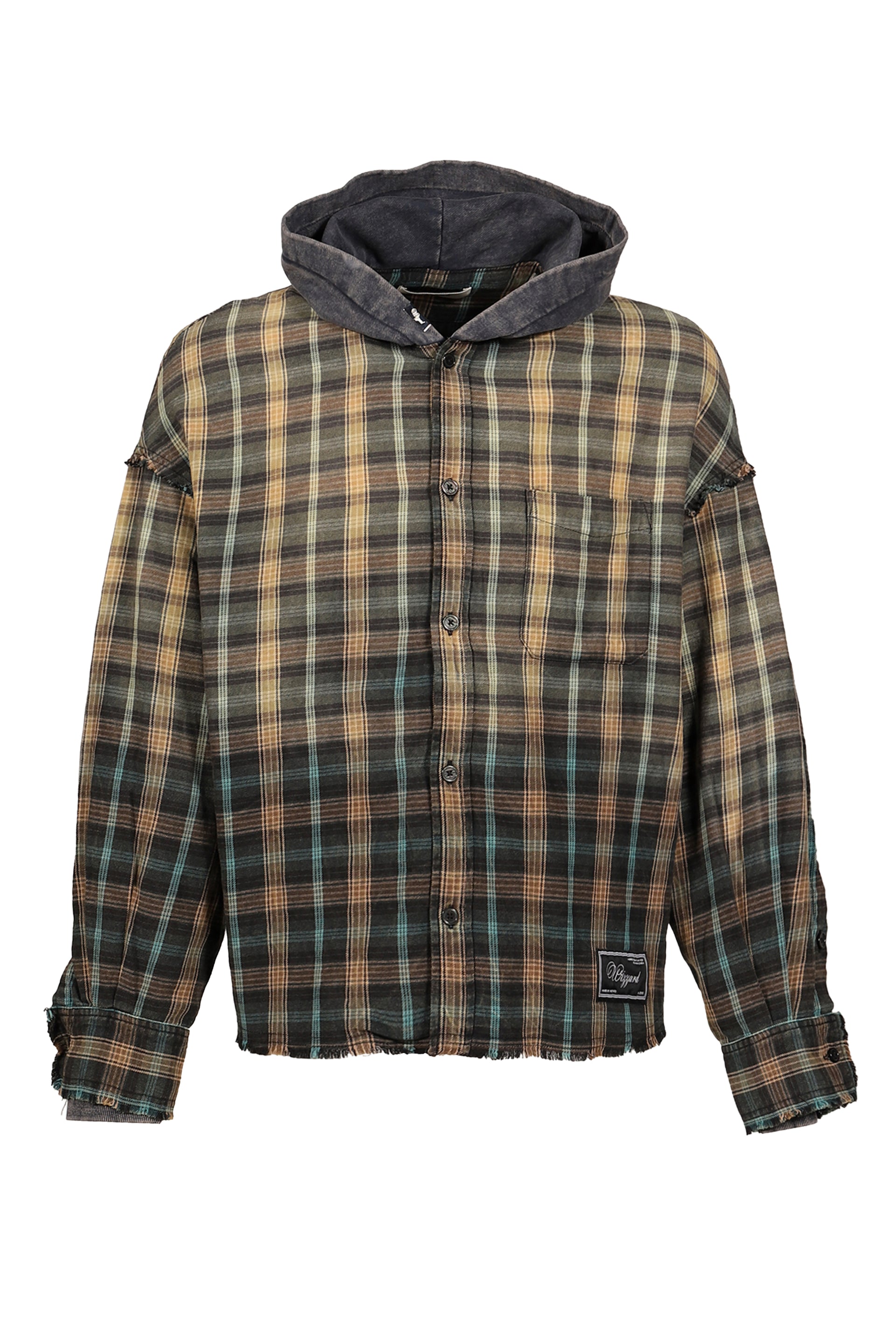 GRADATION DOCKING HOOD SHIRT / GRN