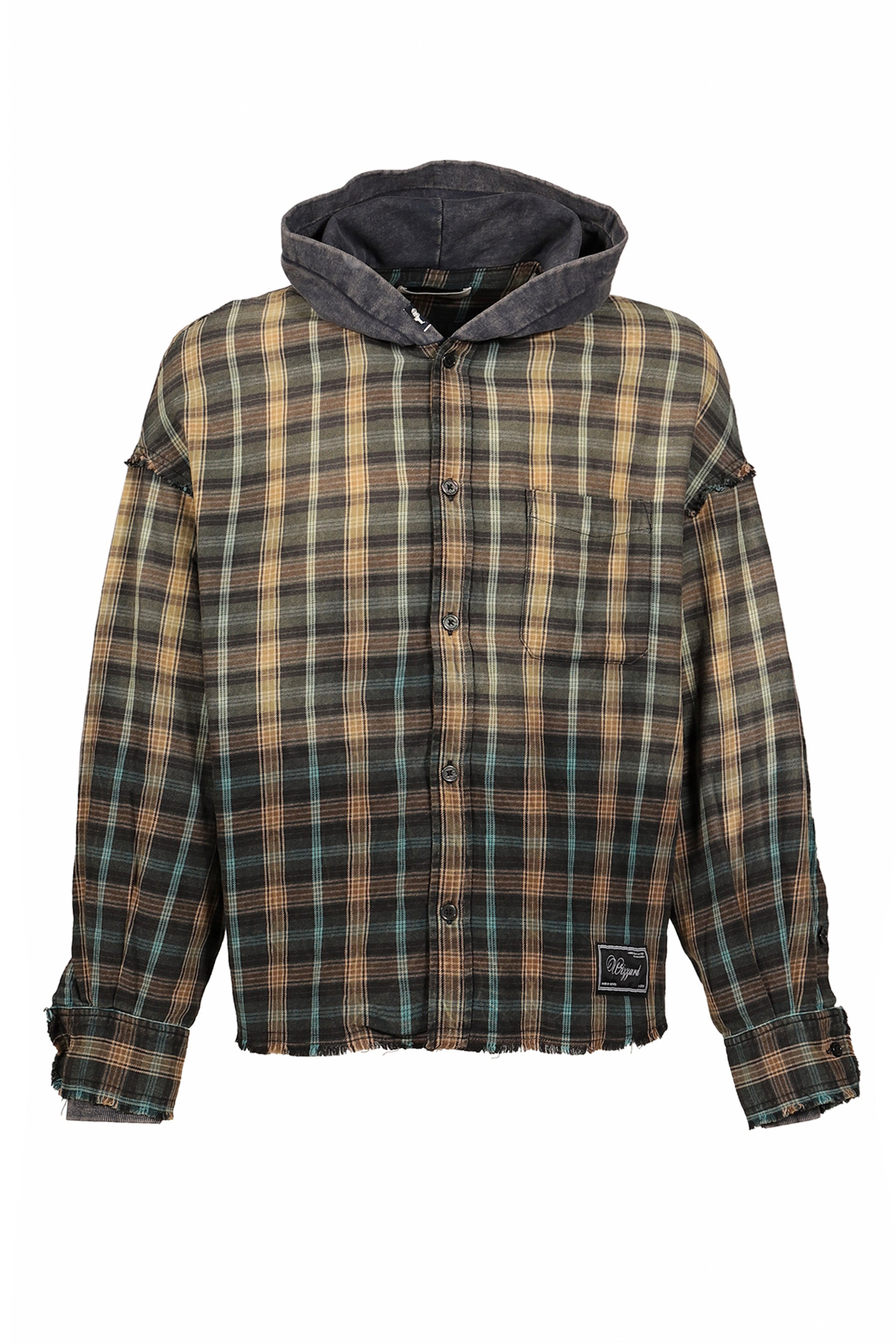 GRADATION DOCKING HOOD SHIRT / GRN