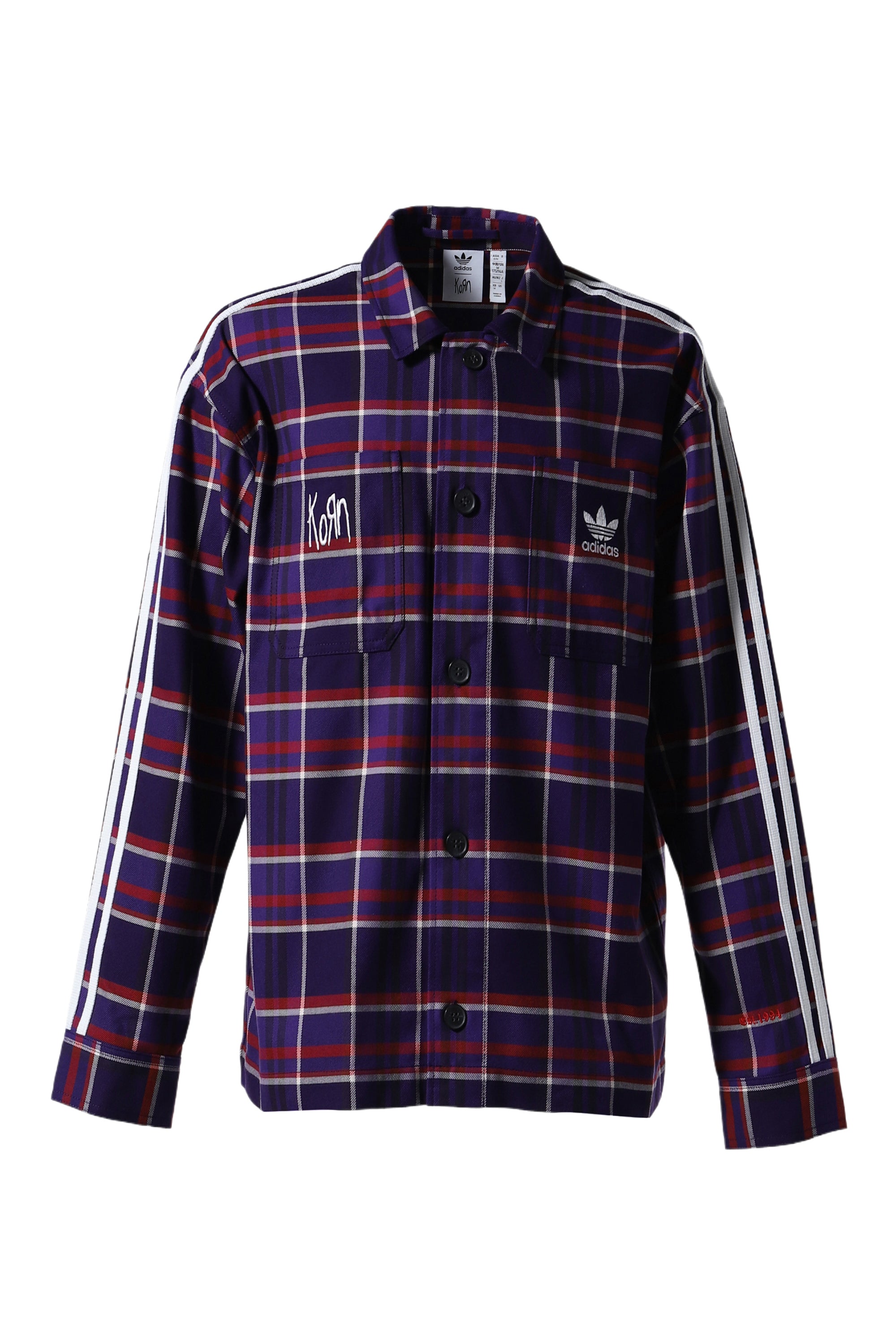 adidas Originals × KoRn FW24 KORN FLANNEL LS / BLK - NUBIAN