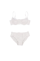 BRALETTE AND PANTY SET / WHT