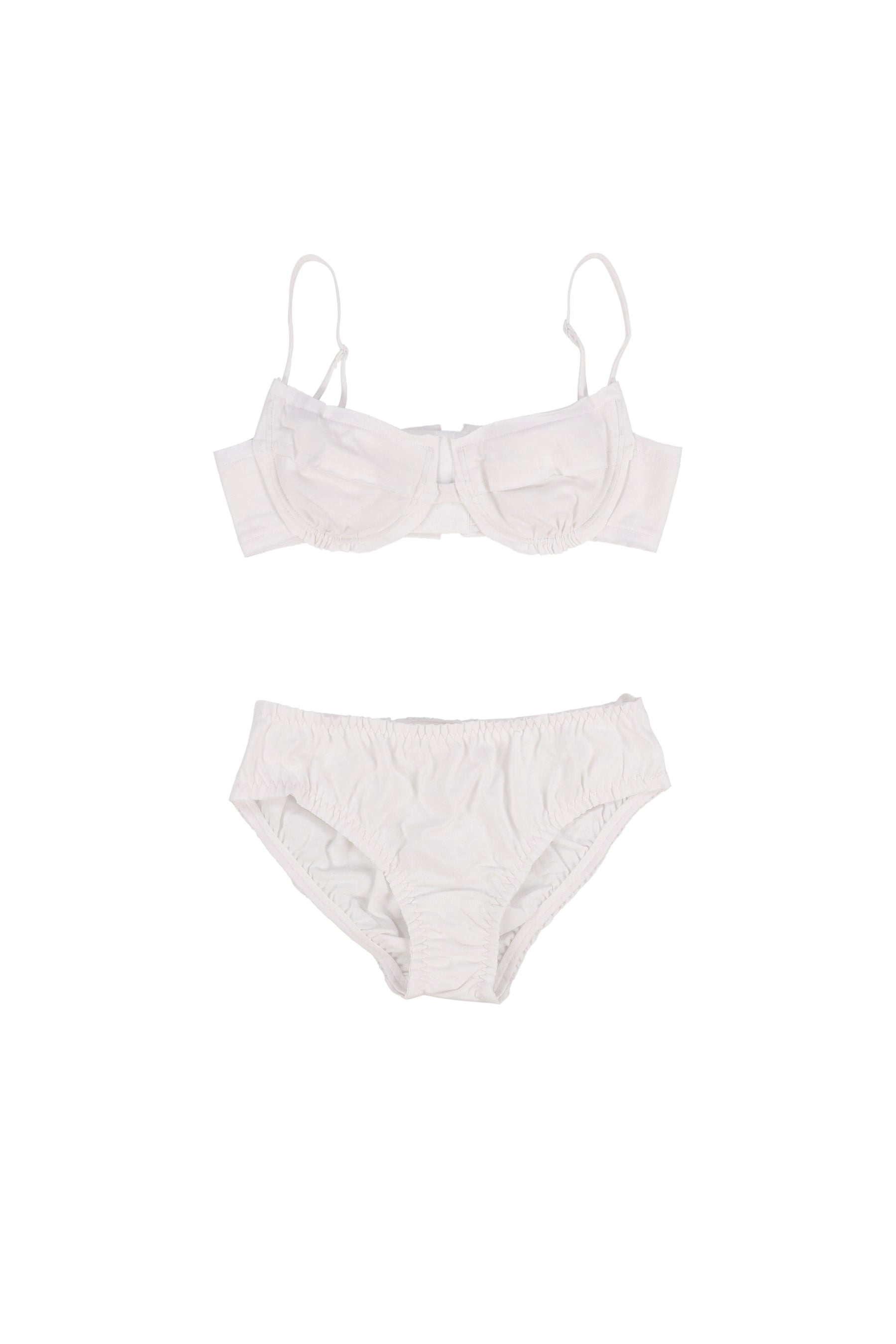 BRALETTE AND PANTY SET / WHT
