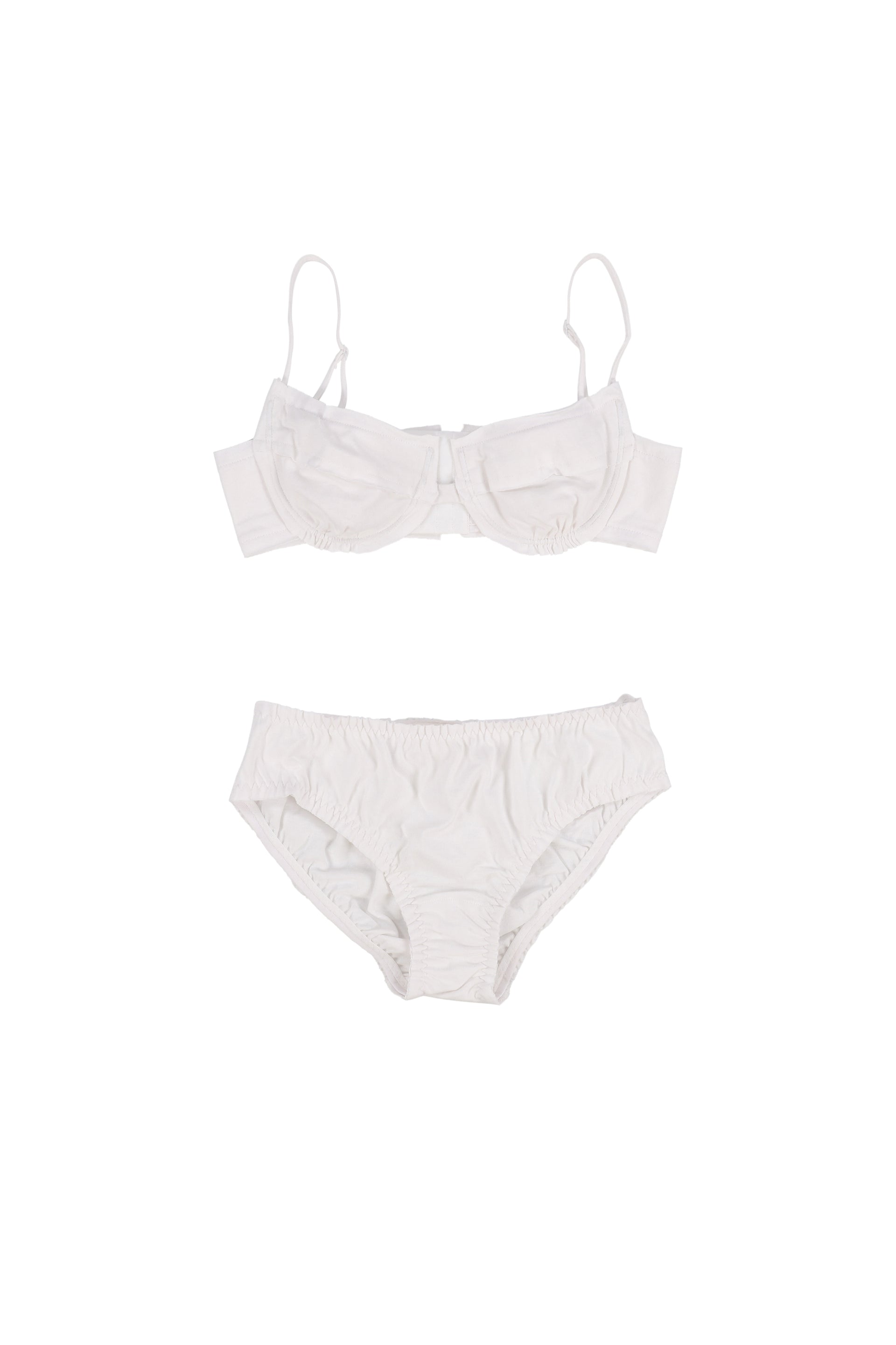 BRALETTE AND PANTY SET / WHT