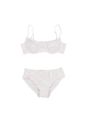 BRALETTE AND PANTY SET / WHT