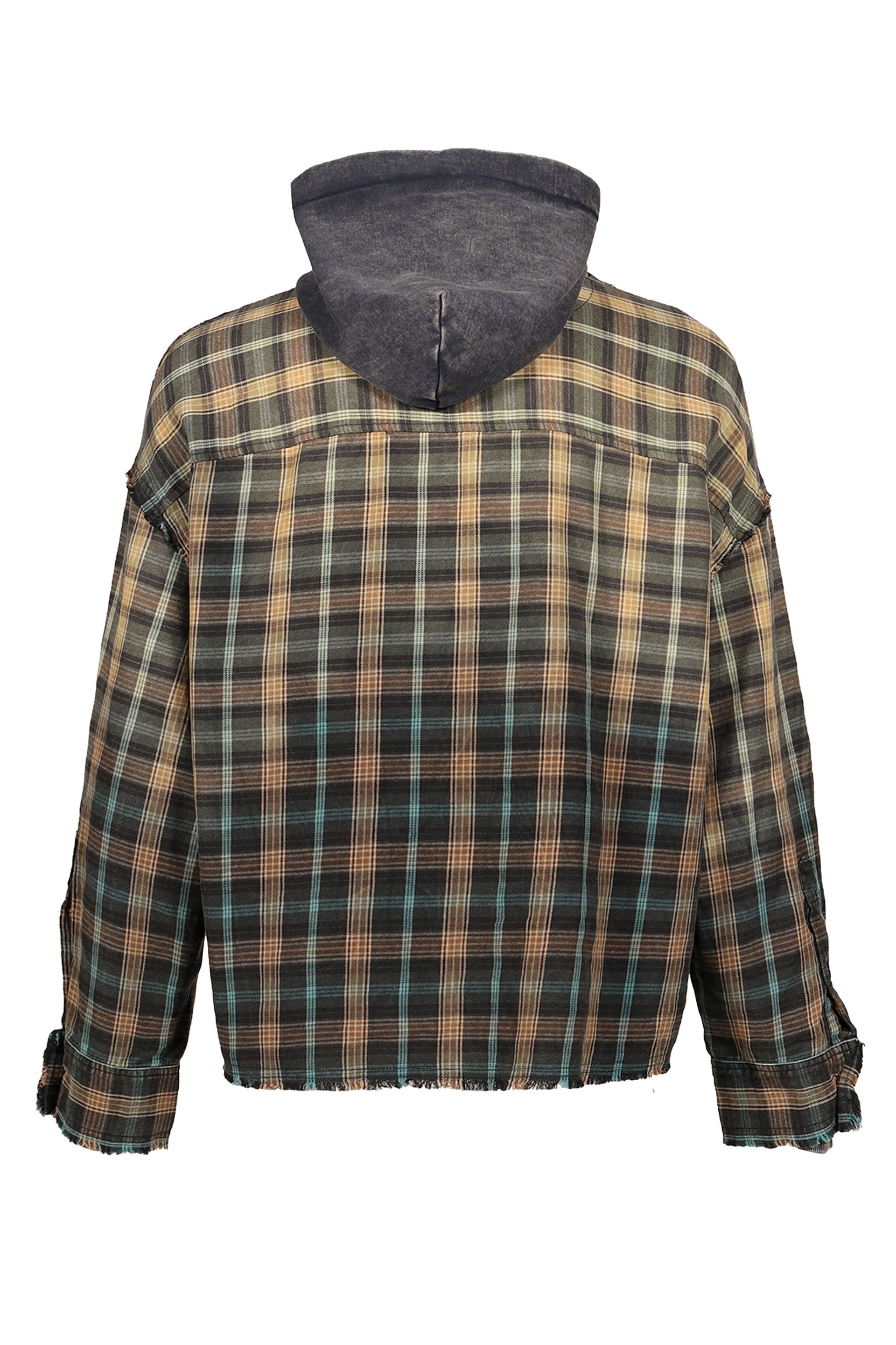 GRADATION DOCKING HOOD SHIRT / GRN