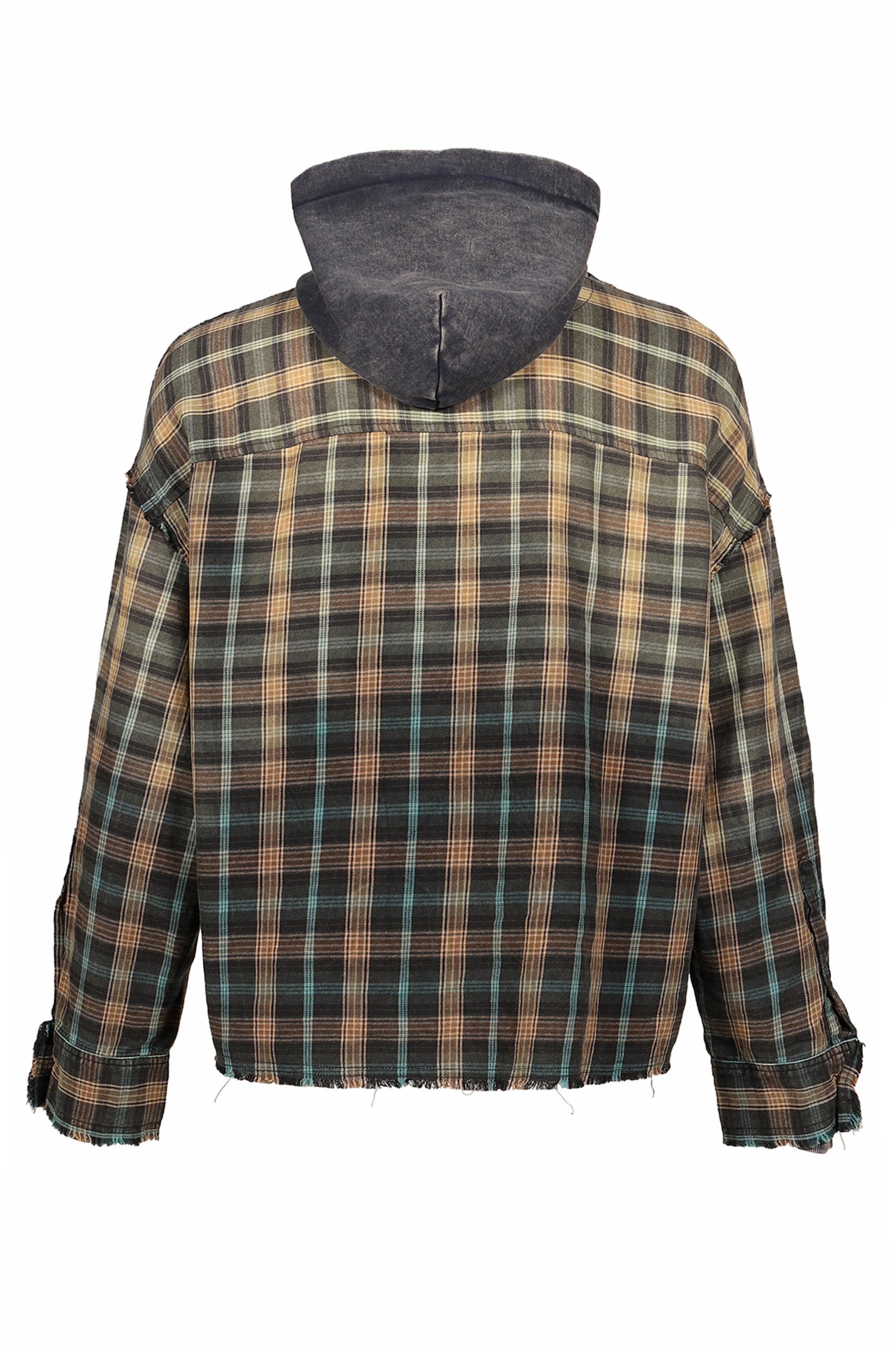 GRADATION DOCKING HOOD SHIRT / GRN