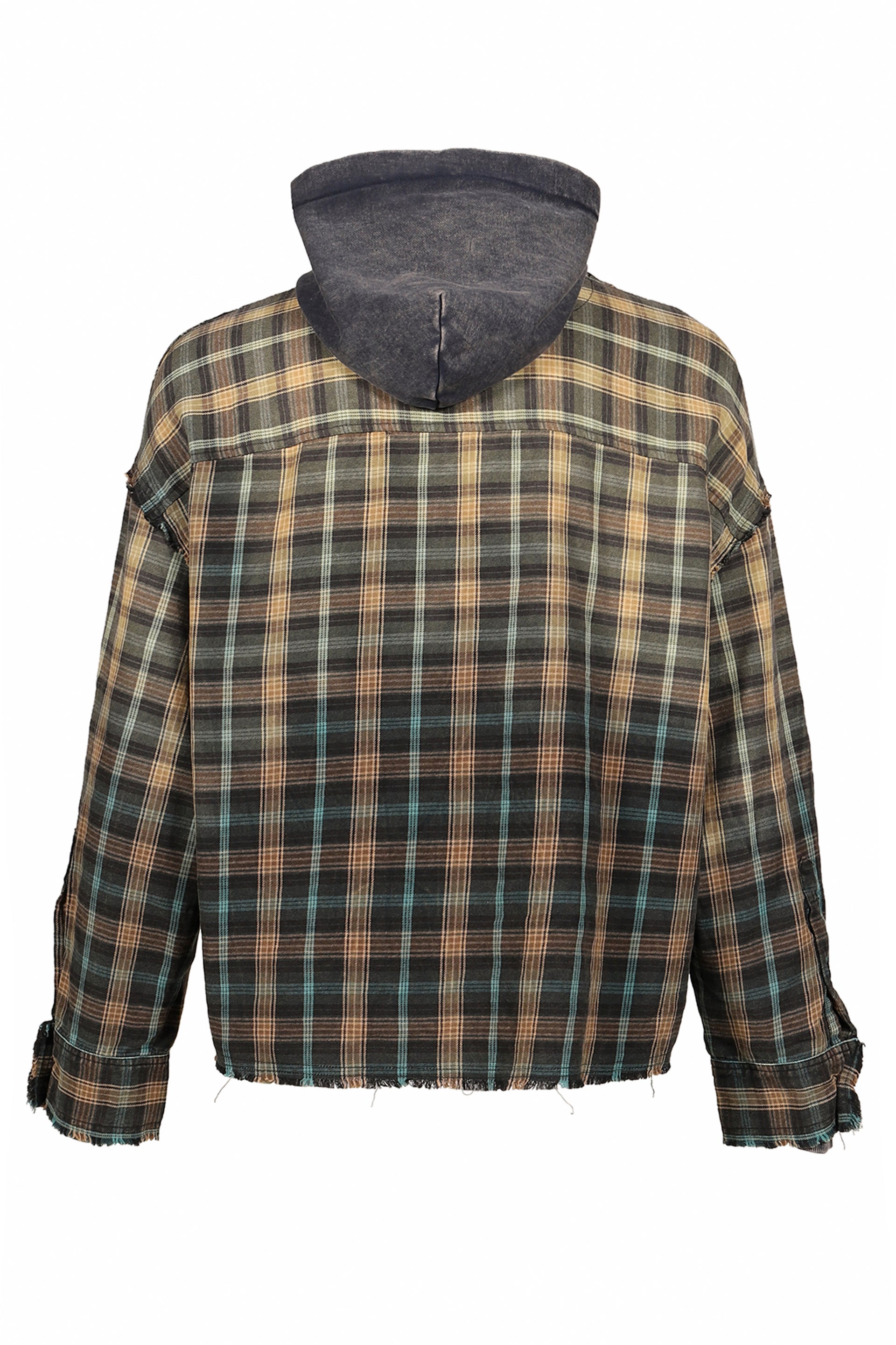 GRADATION DOCKING HOOD SHIRT / GRN