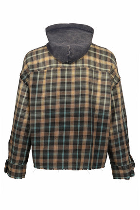 GRADATION DOCKING HOOD SHIRT / GRN