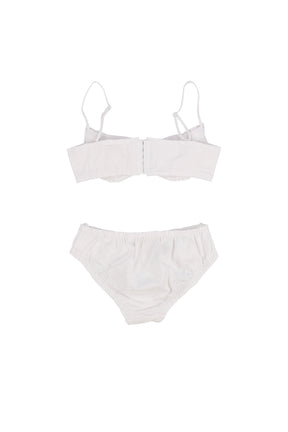 BRALETTE AND PANTY SET / WHT