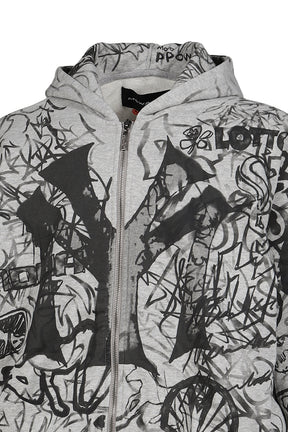 GREY GRAFFITI TRACK TOP / GRY