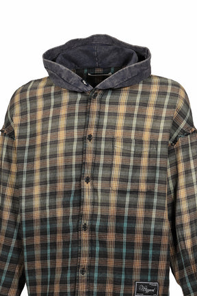 GRADATION DOCKING HOOD SHIRT / GRN
