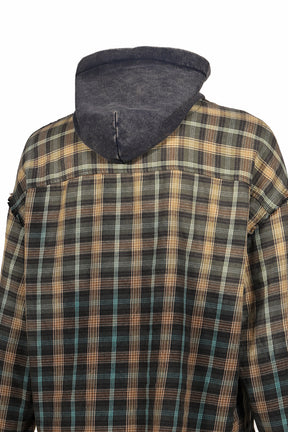 GRADATION DOCKING HOOD SHIRT / GRN