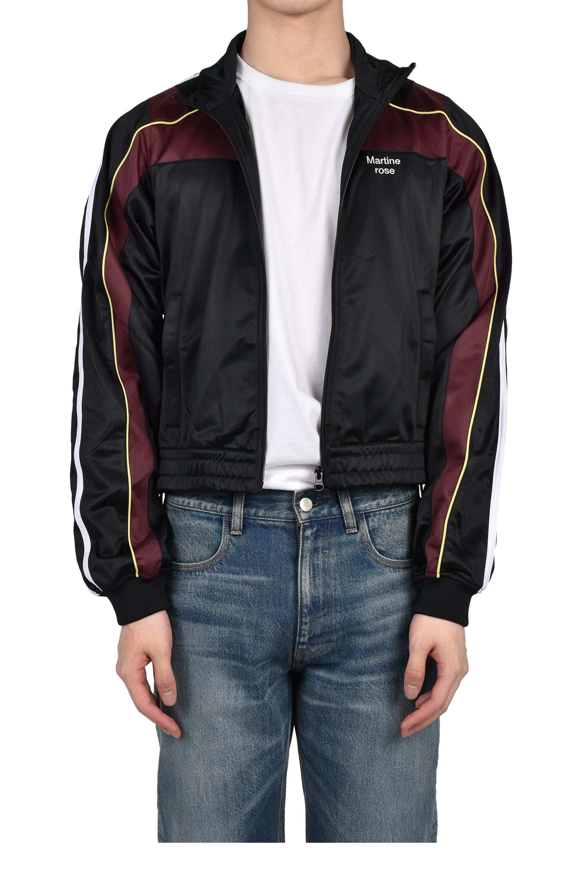 SHRUNKEN TRACK JACKET / BLK BUR BLK