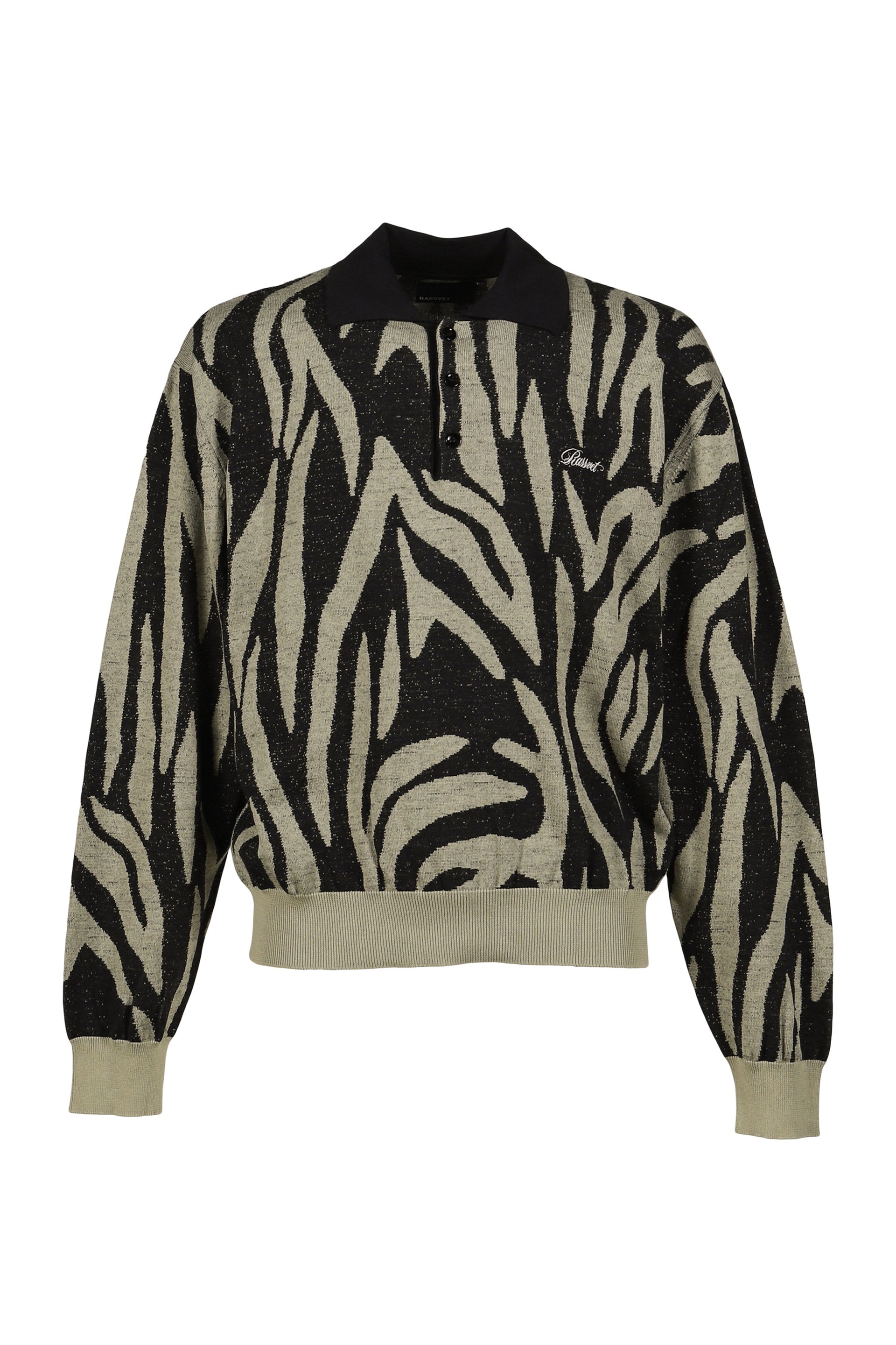 SAFARI LS KNIT POLO / GRY GRN