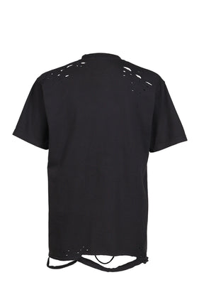 DISTRESSED GRAPHIC T-SHIRT / BLK