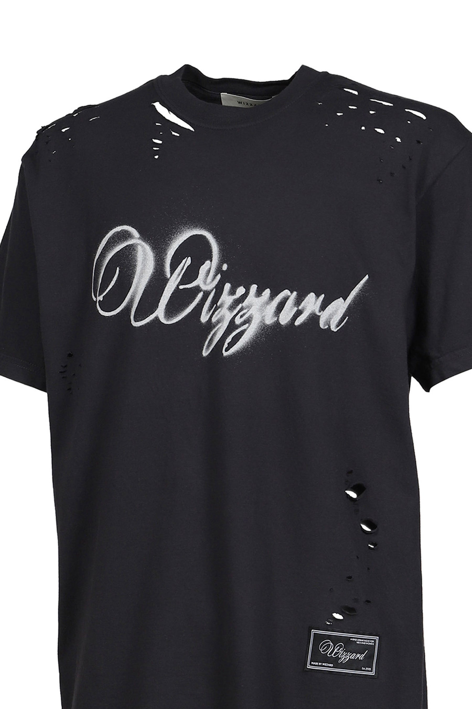 DISTRESSED GRAPHIC T-SHIRT / BLK